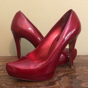 Red Patent Pumps